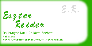 eszter reider business card